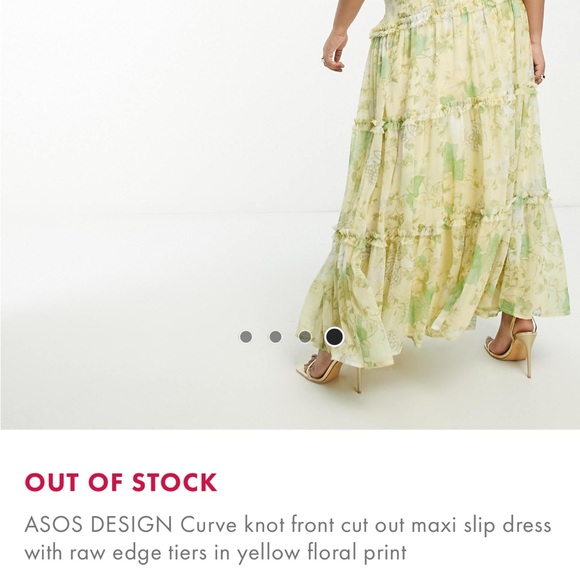 ASOS DESIGN Curve knot front cut out maxi slip dress - Picture 13 of 13